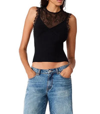 Steve Madden Kourt Sweater Top in Black