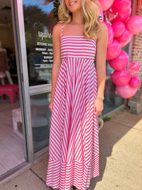 Scottie Striped Maxi in Red