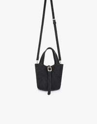 REMI/REID Joya Bucket mini faux suede in Black