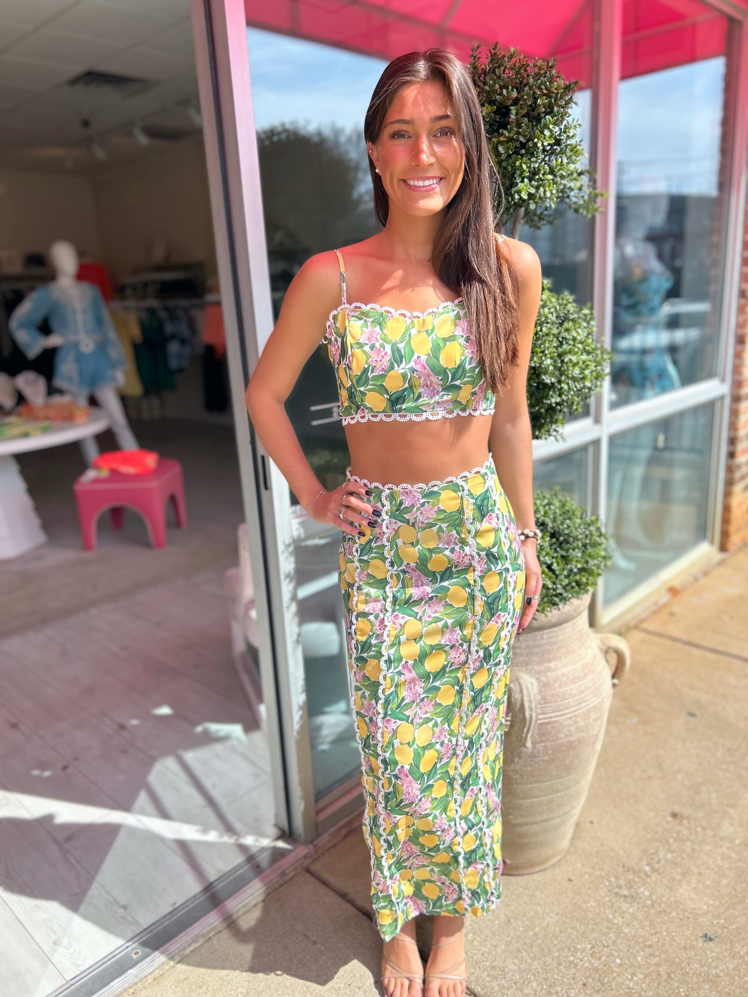 Posie Floral Print Skirt Set