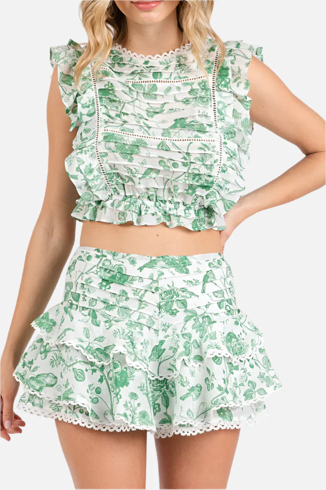 Vera Floral Ruffle Set