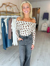 AFRM Maxine Bodysuit in Gold Halo Dot