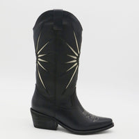 Moonrise Western Cowboy Boots in Black (PRE-ORDER)