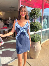 Steve Madden Adalina Mini Dress in Vintage Navy