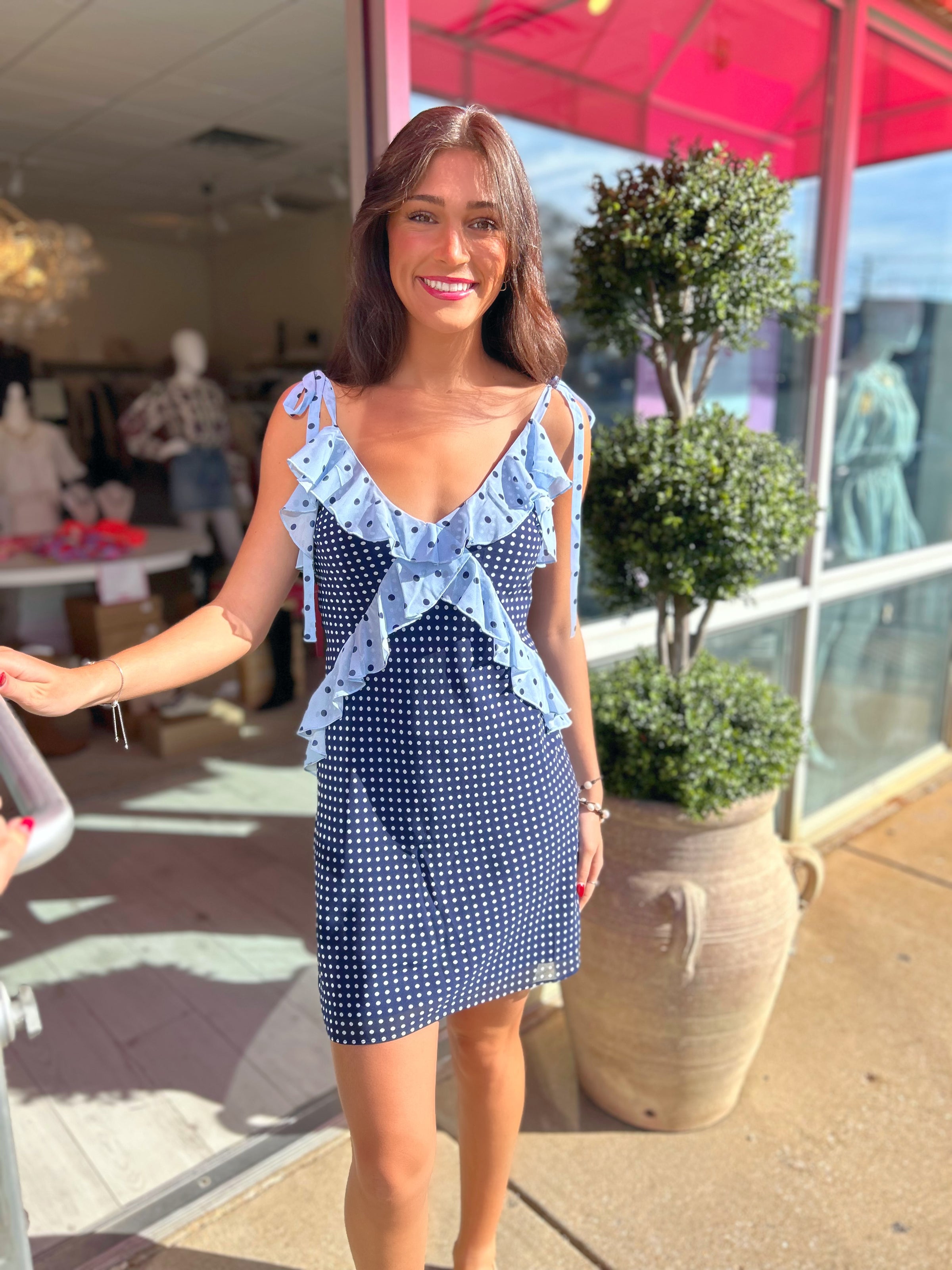 Steve Madden Adalina Mini Dress in Vintage Navy