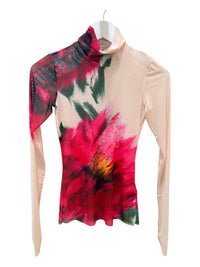 AFRM Zadie Turtleneck Top in Ivory Blossom