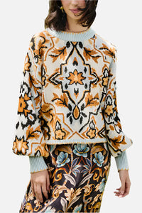 Farm Rio Winter Tapestry Sweater