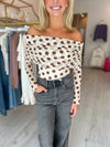 AFRM Maxine Bodysuit in Gold Halo Dot