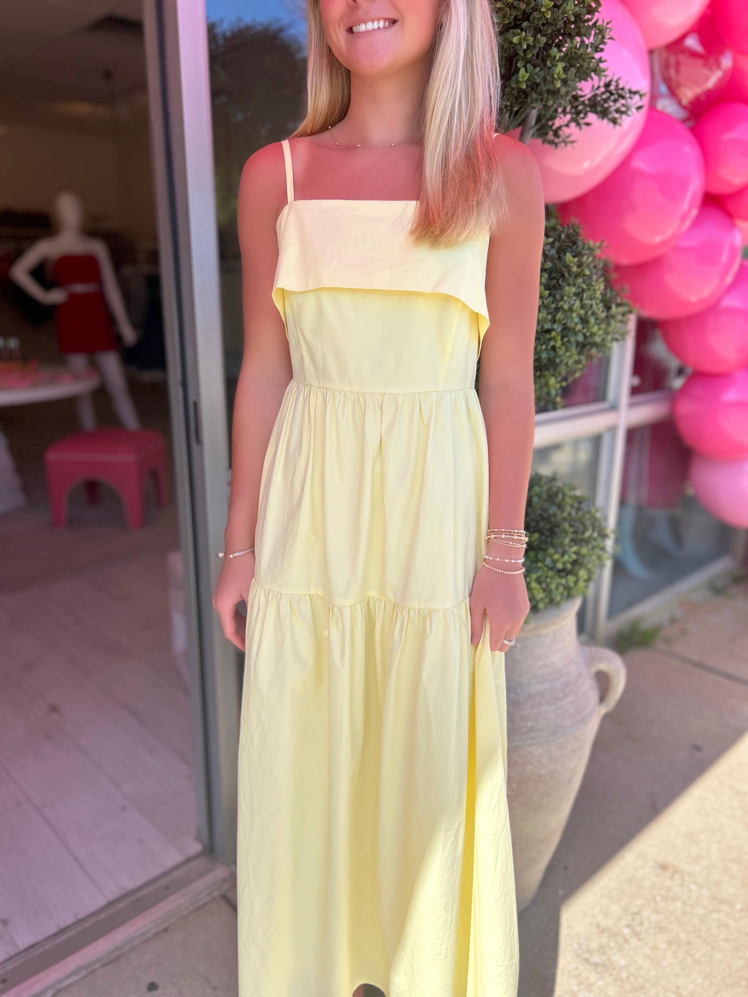 Drue Sleeveless Overlay Midi Dress