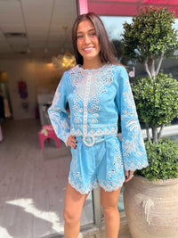 FARM RIO Romantic Richelieu Shorts