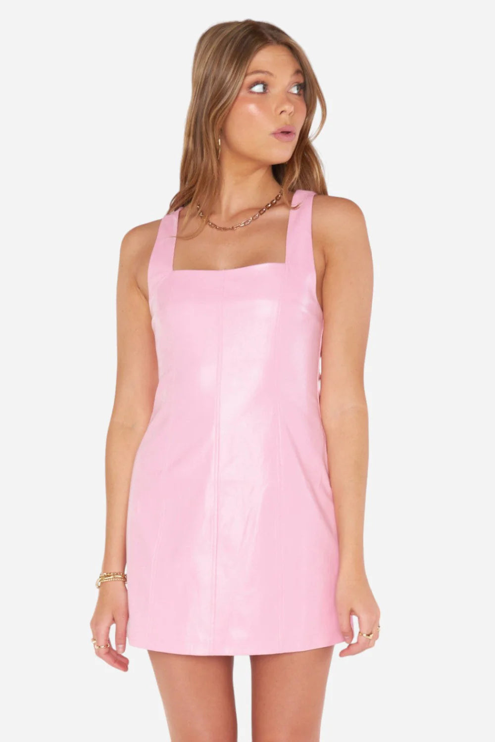 RENTAL ShowMeYourMumu Pink Pleather Mini