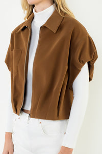 THML Celeste Sleeveless Suede Zip Jacket