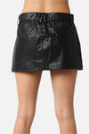 Miki Faux Leather Mini Skirt