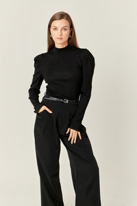 Betsy Turtle Neck Ribbed Top