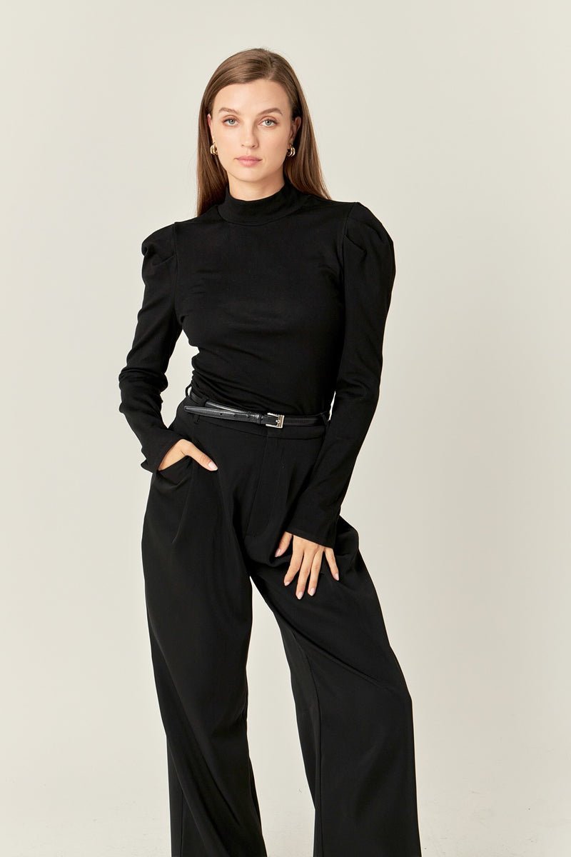 Betsy Turtle Neck Ribbed Top
