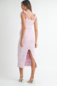 Ella Pointelle Knit Midi Dress
