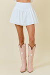Jade Poplin Mini Skort
