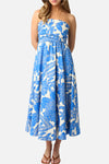 Sutton Floral Strapless Midi Dress