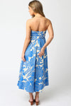 Sutton Floral Strapless Midi Dress