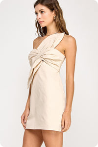 Emerson Knotted Flower Bow Mini Dress
