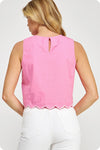 Loral Embroidered Sleeveless Top
