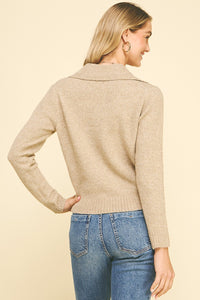 Estelle V-Neck Collared Sweater