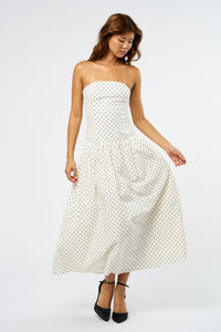 Charlotte Polka Dot Tube Maxi Dress