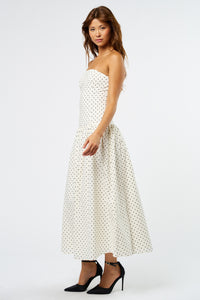 Charlotte Polka Dot Tube Maxi Dress