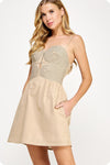 Avery Top Stitch Mini in Taupe