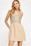 Avery Top Stitch Mini in Taupe