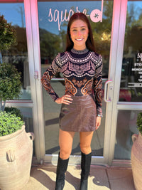 FARM RIO Nicole Long Sleeve Jersey Bodysuit