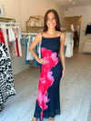 Nina Boat Neckline Floral Maxi