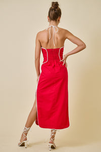 Maddie Halter Cutout Midi Dress