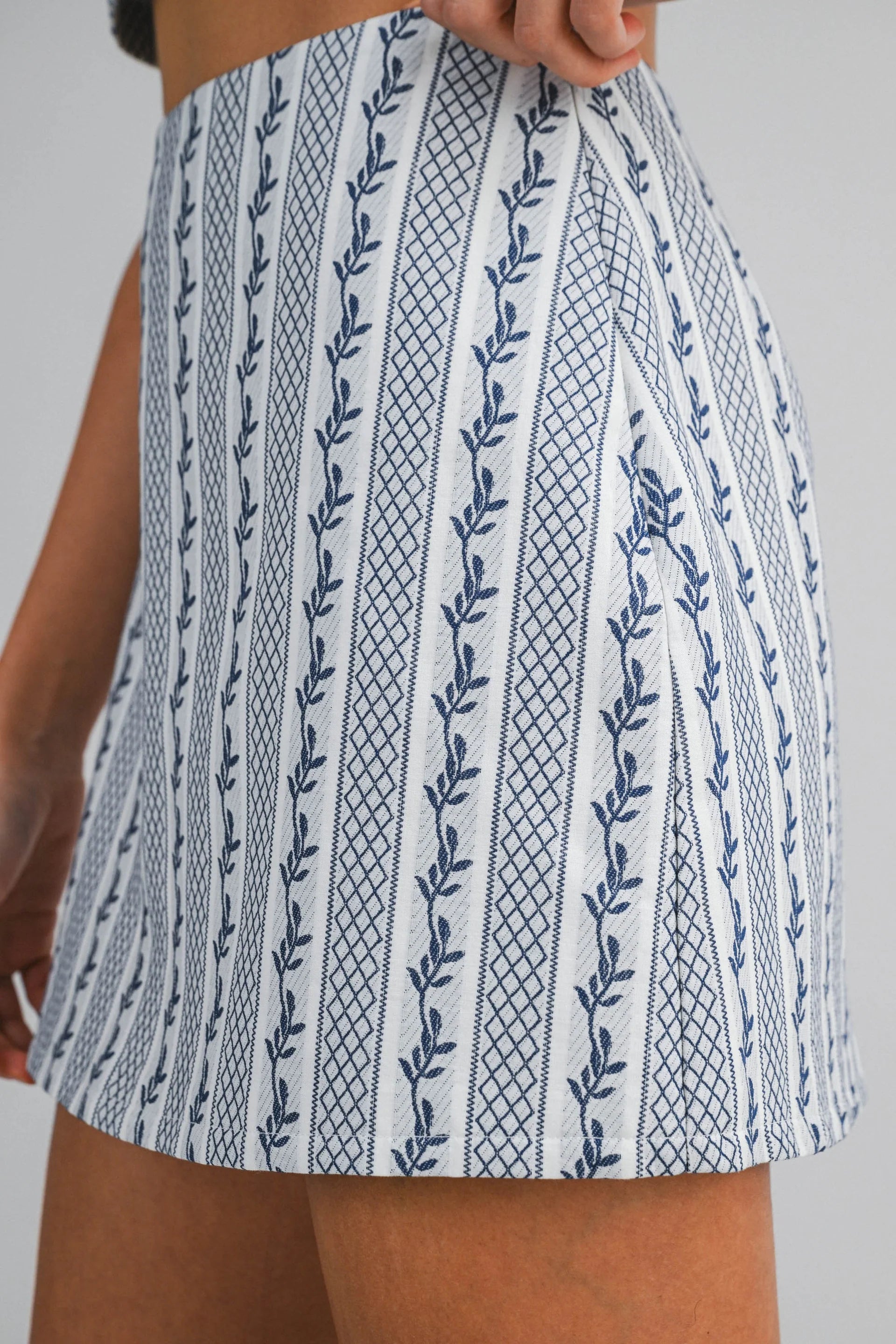 Elise Jacquard Top & Skort Set