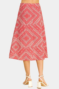 Suzie Bandana Print Midi Skirt