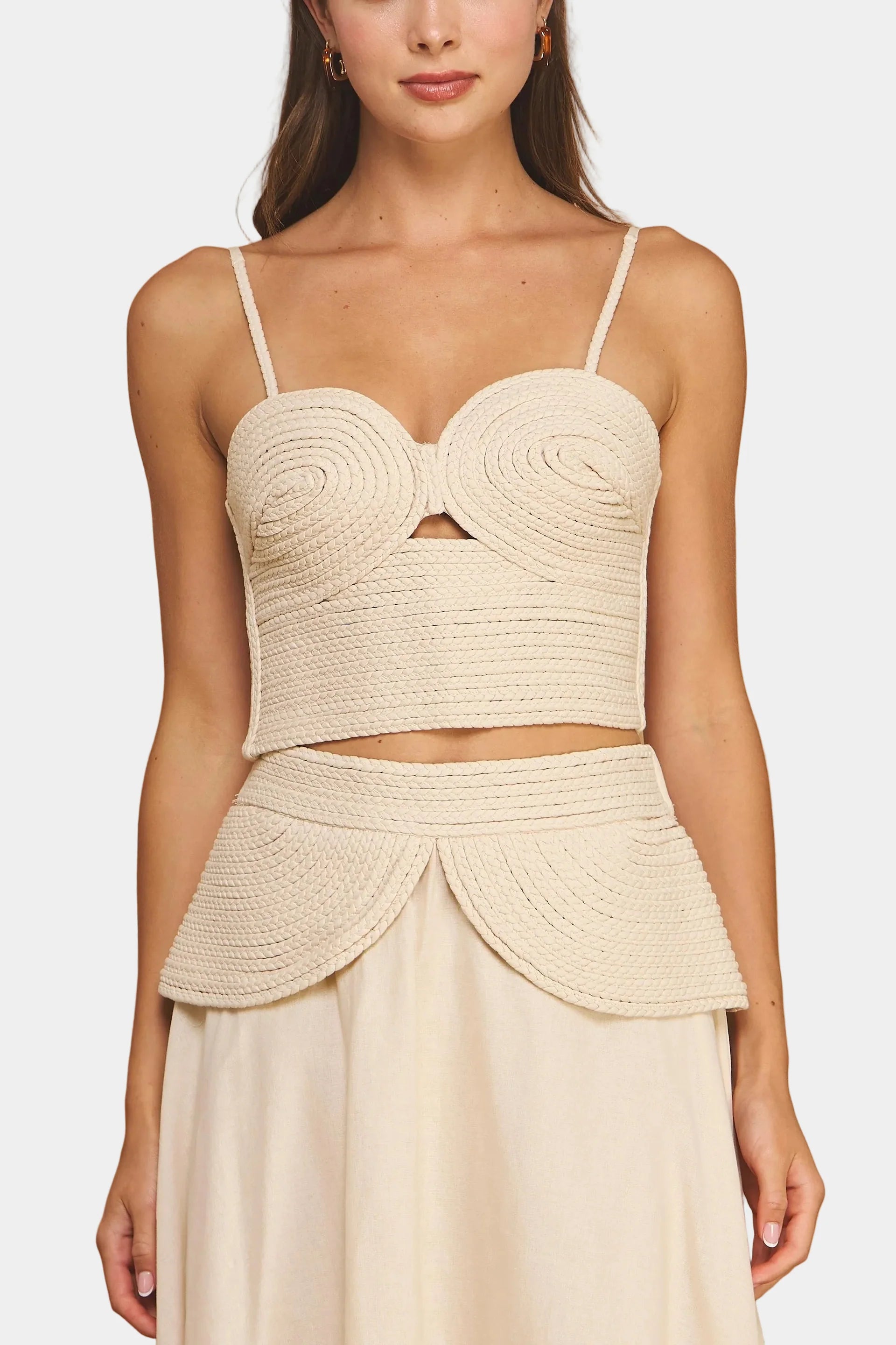 Banks Braided Crop Top & Midi Skirt Set