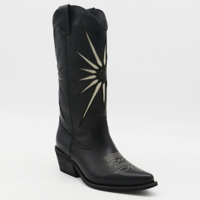 Moonrise Western Cowboy Boots in Black (PRE-ORDER)