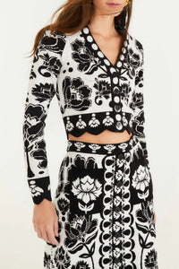 Farm Rio Floral Arabesque Knit Top & Skirt Set