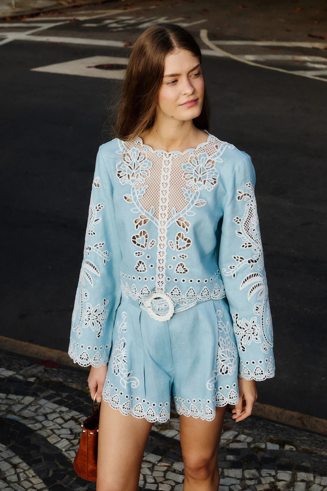 FARM RIO Romantic Richelieu Blouse