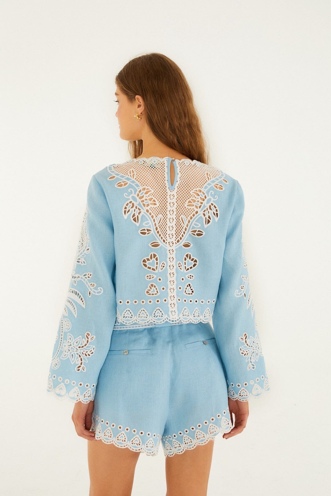 FARM RIO Romantic Richelieu Blouse