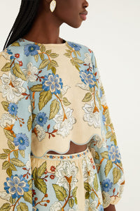 FARM RIO Garden Scarf Blouse