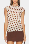 AFRM Nina Top in Gold Halo Dot