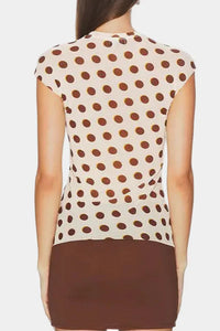 AFRM Nina Top in Gold Halo Dot