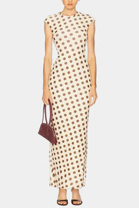 AFRM Cody Maxi in Gold Halo Dot