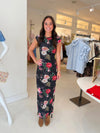 AFRM Cody Maxi in Noir Summer Rose