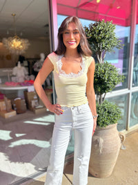 Free People Oh My Darling Tee in Butter