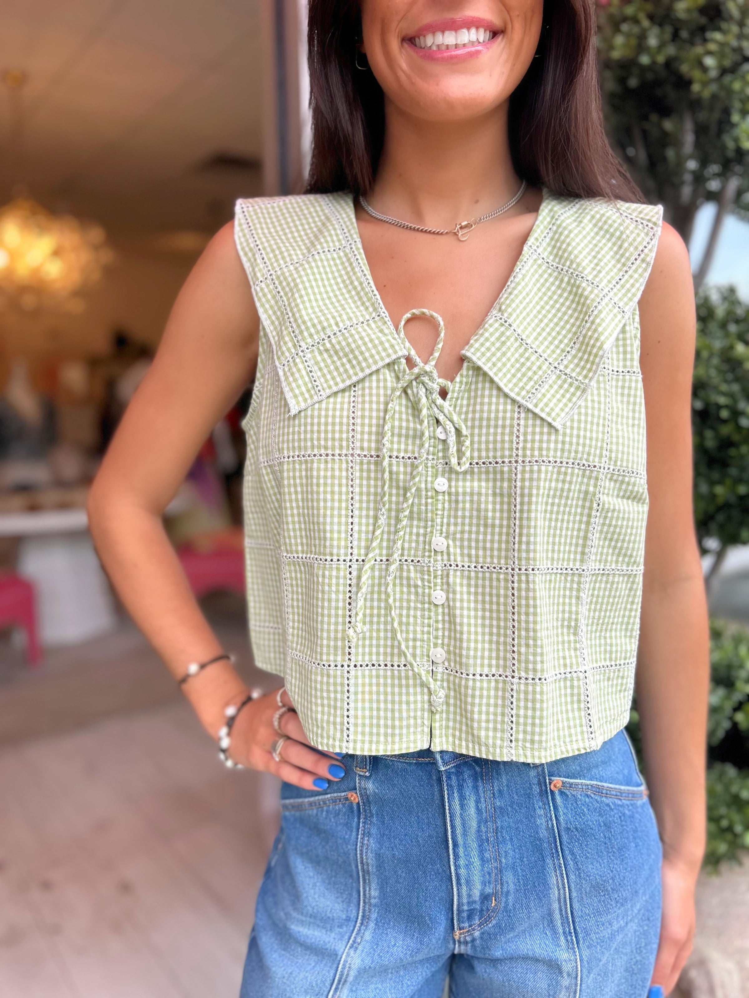 Free People Waiting For Me Top in Winter Pear Combo