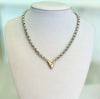 Ermine Heart Mini and Eyes Necklace