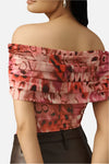 AFRM Divya Bodysuit in Berry Butterfly