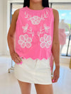 Loral Embroidered Sleeveless Top
